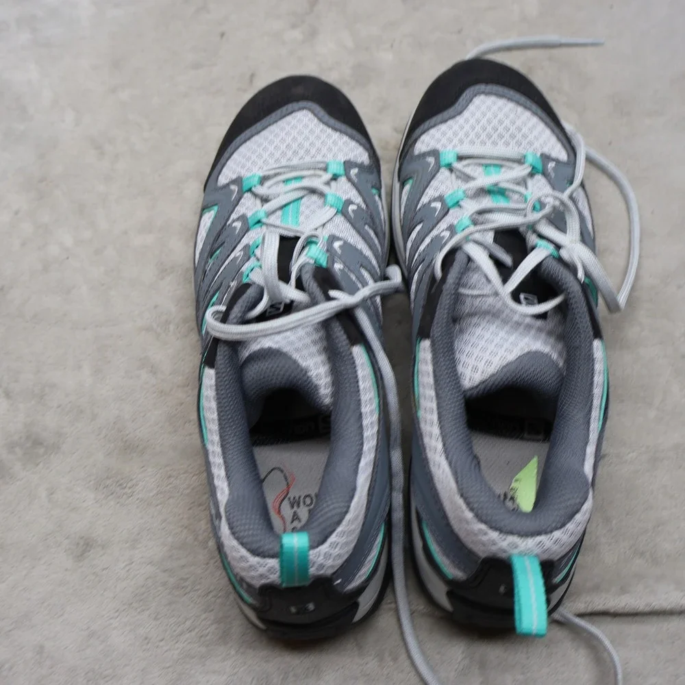 Salomon Women 8.5 Athletic Shoes Grey Contagrip X Ultra Trail Hiking Lightweight